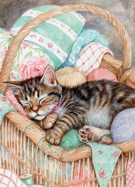 Спящий котёнок | Cats illustration, Cat art, Cat sketch