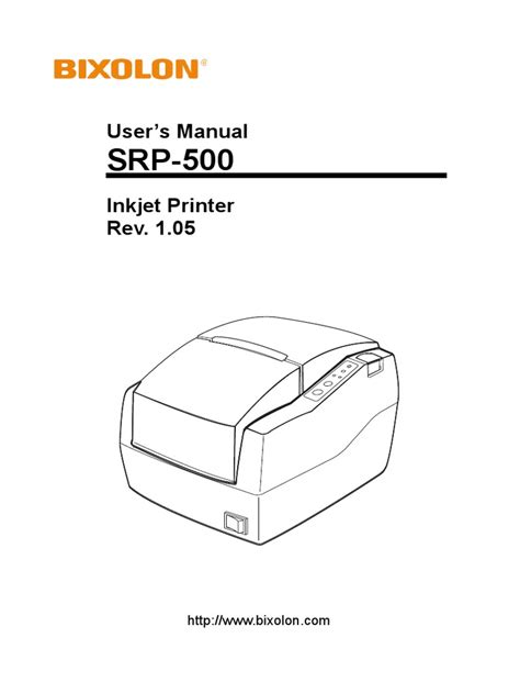 Srp-500 User English Rev 1 05 | Electrical Connector | Printer (Computing)