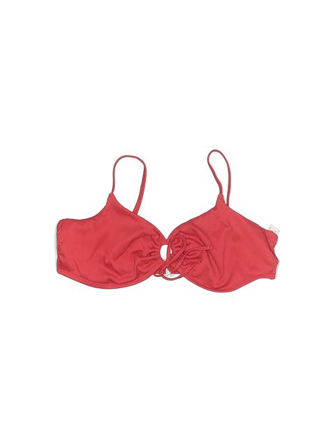 Hollister 100% Polyester Solid Red Swimsuit Top Size XXL - 57% off