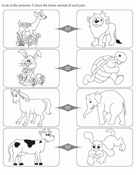Opposites Coloring Pages - Coloring Home