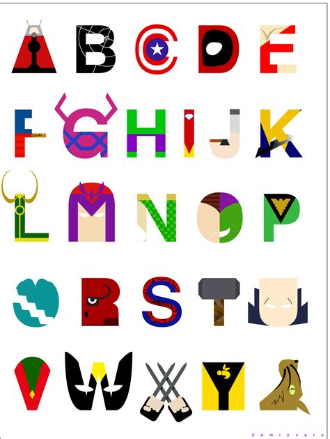 Marvel Alphabet by kamionero on DeviantArt