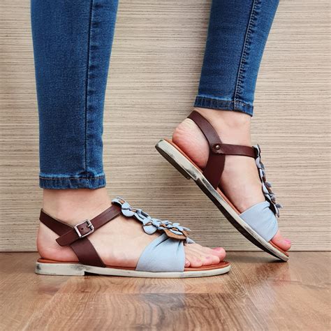 Sandale Piele Naturala Bleu Eliza D02308