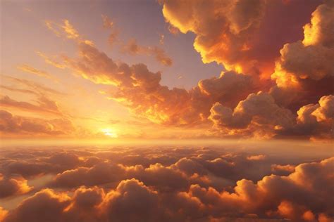 Sunset Golden Clouds Background Graphic by Forhadx5 · Creative Fabrica