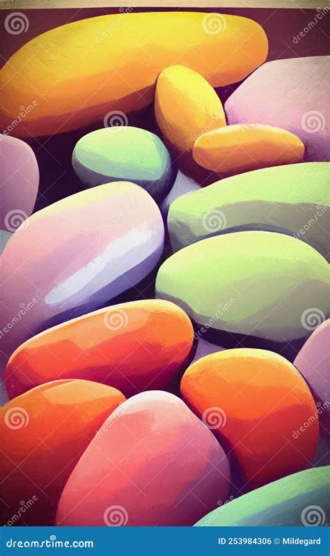 Colorful Pebbles - Abstract Digital Art Stock Illustration ...