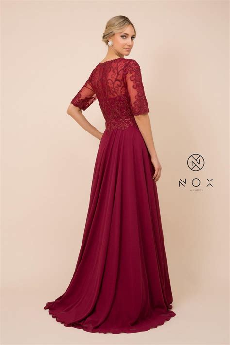 Violet Long Gown With Embellished Bodice Formal Dress - Formal Dresses