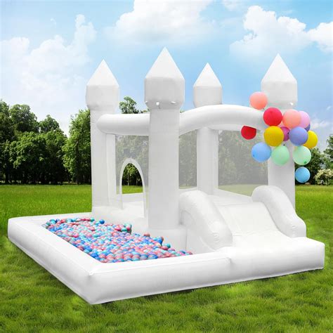 Amazon.com: White Bounce House with Blower Included, 9x9x7FT Inflatable