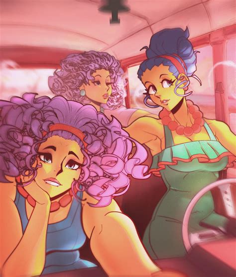 Simpsons anime style marge Patty and Selma @emperor_smash Instagram and