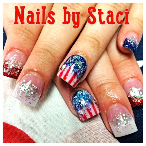 simple patriotic nails