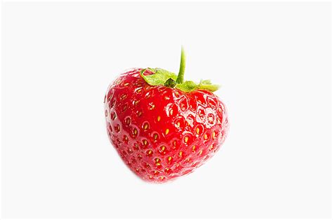 Strawberry on white background - Photopublicdomain.com