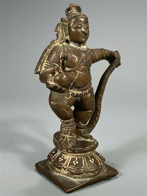 India Indian Hindu Bronze Figure of Bale Krishna Dancing on - Etsy