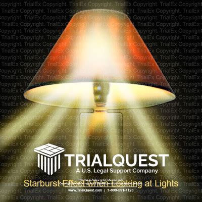 Starburst Effect when Looking at Light - TrialExhibits Inc.