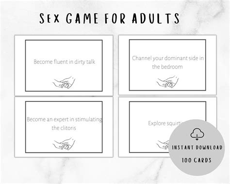 100 Sex Challenges Printable Couple Intimacy Game to Explore Your