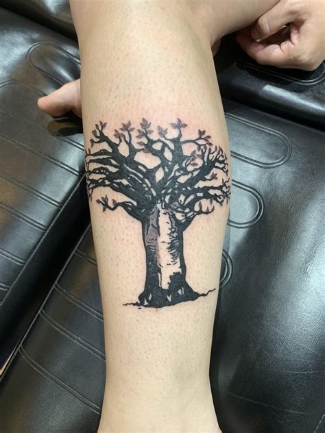 Minimalist Baobab Tree Tattoo - Best Tattoo Ideas
