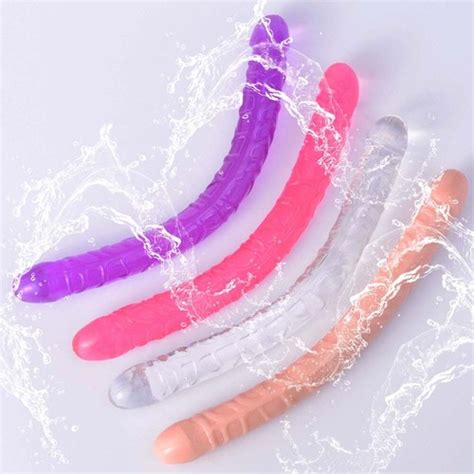 Long Double Sided Ended Headed Dildo Penetration Dong Lesbians Sex Toys ...