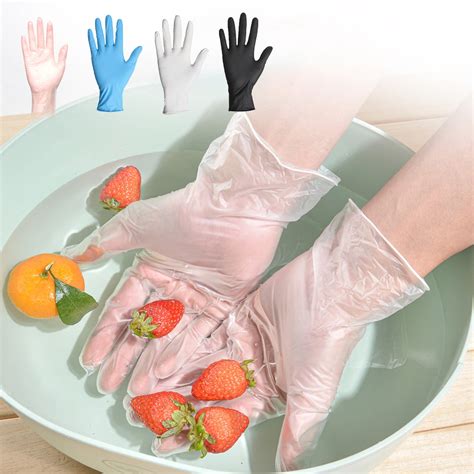 PRETXORVE Gloves Disposable Heavy Duty Nitrile Gloves Medium Disposable