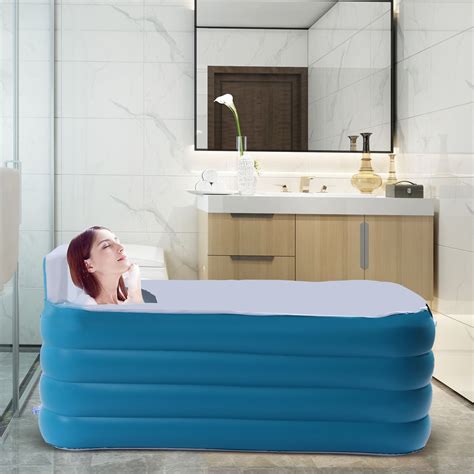 TOOL1SHOoo Inflatable Bath Tub Portable Blow Up Adult Spa Bathtub with