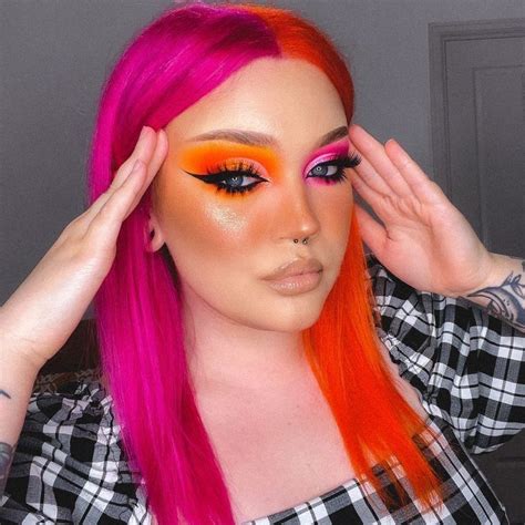gemini    split dye hair arctic fox sunset orange hair dye