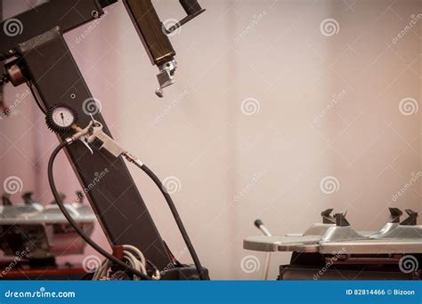 Tire changing machine stock photo. Image of manual, hydraulic - 82814466