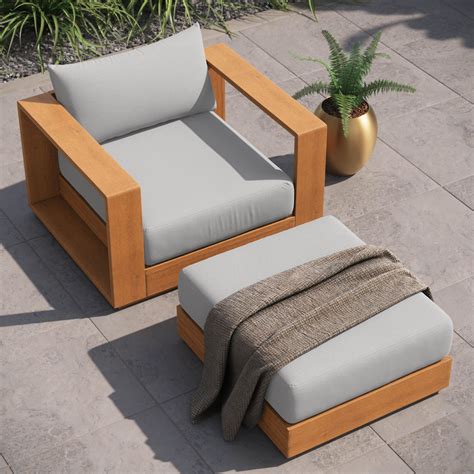 3D Wooden Patio Furniture Visualizations