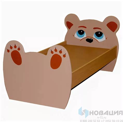Кровать детская Мишка: купить для школ и ДОУ с доставкой по всей России