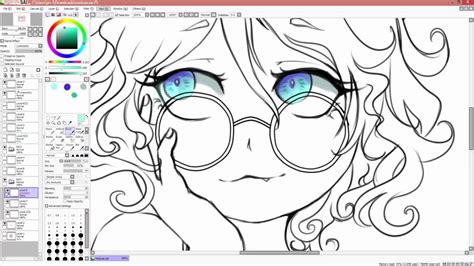 speed painting: gif animé (Paint tool SAI) - YouTube