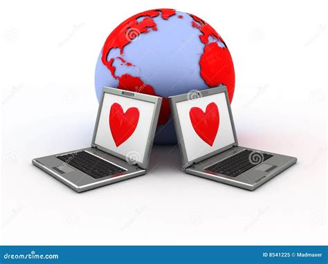Internet love stock illustration. Illustration of connection - 8541225
