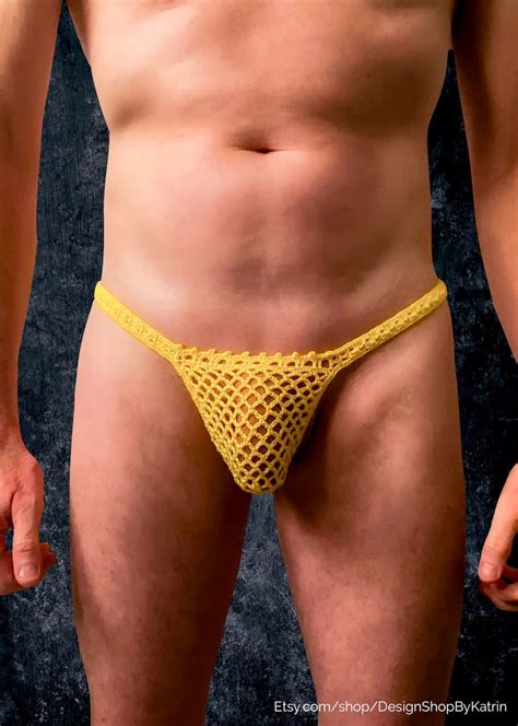 sheer mens thong underwear male pouch thong mens bikini etsy