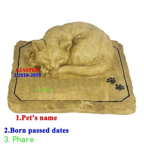 Pierre commémorative de chat personnalisée - Décoration divers/Pierre ...