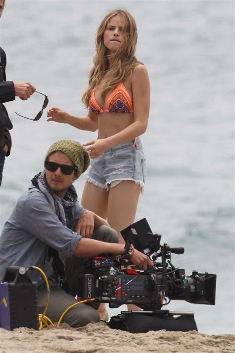 Halston Sage in Bikini Top on ‘You Get Me’ Set in San Pedro 5/11/2016