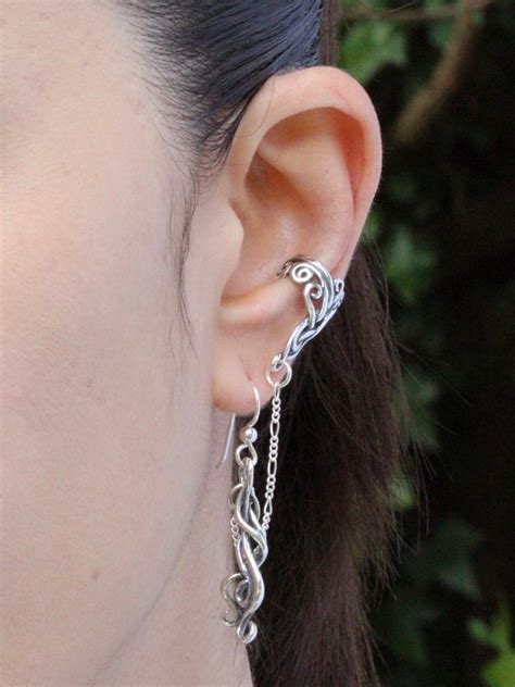 Arabesque Bajoran Ear Cuff - Silver - Marty Magic Store