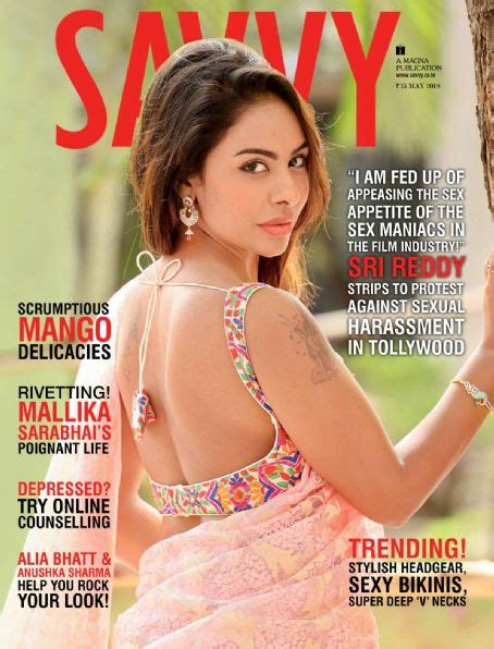 Sriya Reddy, Savvy Magazine May 2018 Cover Photo - India