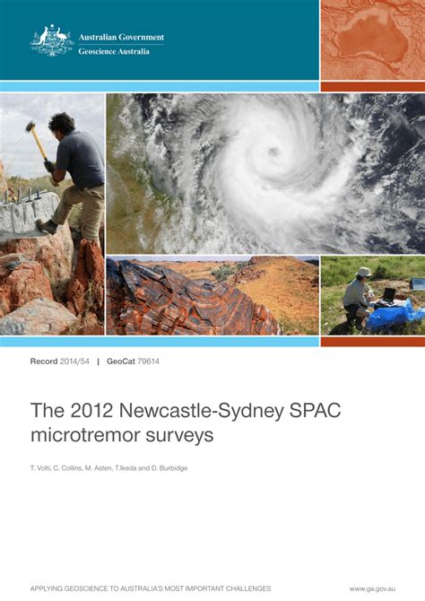 (PDF) The 2012 Newcastle and Sydney SPAC microtremor surveys using ...