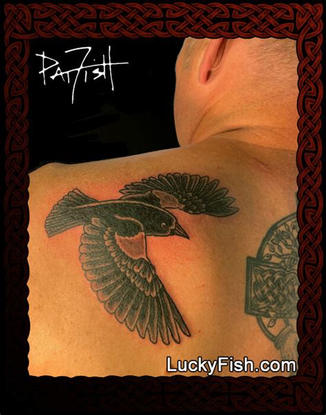 Blackbird Tattoo Design — LuckyFish, Inc. and Tattoo Santa Barbara