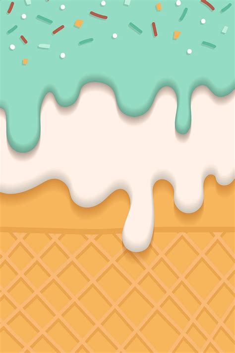 Waffles creamy ice cream vector | Premium Vector - rawpixel