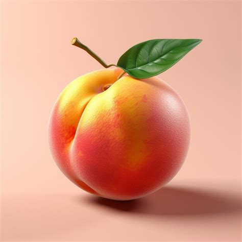 premium photo peach isolated fruit poster background wallpaper