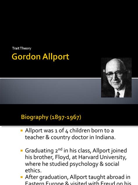 Gordon Allport | Social Psychology | Cognition