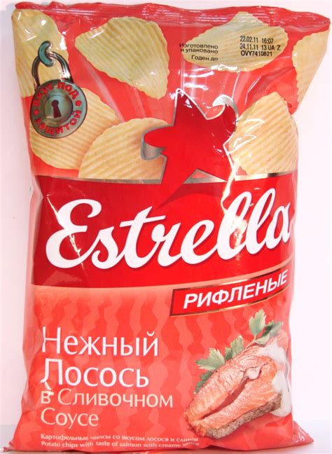Чипсы "Estrella" Нежный лосось в сливочном соусе отзывы