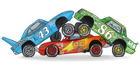 big imageboard tbib cars chick hicks lightning mcqueen strip