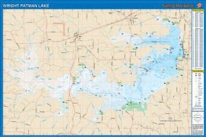 Wright Patman Lake, Texas Waterproof Map (Fishing Hot Spots) – Lake Maps