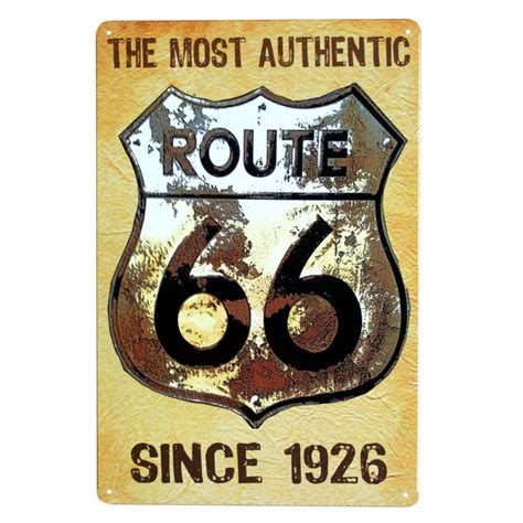 Route 66 Tin Signs Retro Vintage Metal Signs Wall Art Decor | Etsy