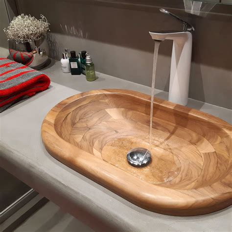 Деревянная раковина в интерьере | Rustic bathroom sinks, Wood sink ...