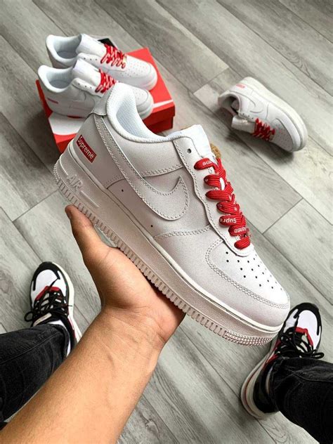 Кросівки Чоловічі Найк Найки Nike Air Force 1 Supreme All White: 1 800 ...