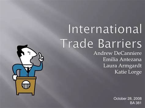 PPT - International Trade Barriers PowerPoint Presentation, free ...