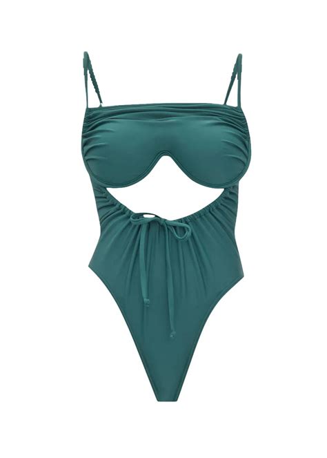 Andrea Iyamah Tiaca Forest One Piece Swimsuit in Green | Lyst
