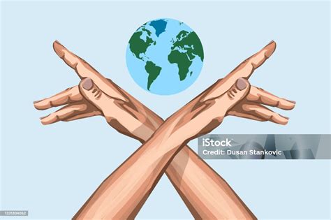 melindungi planet kita bumi ilustrasi stok  gambar