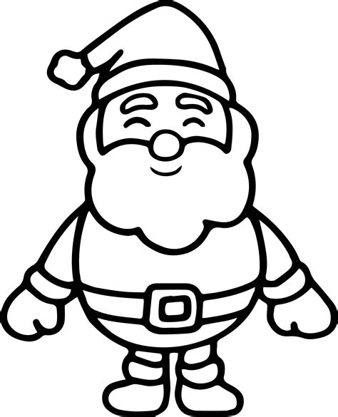 Santa Claus Very Cute Small Coloring Page – Wecoloringpage.com