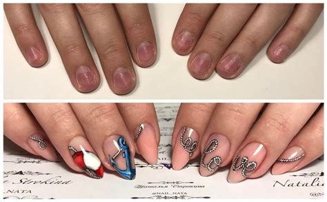 Наращивание ногтей и роспись. Дизайны с #курсmixart_nail_nata ⚓️ # ...