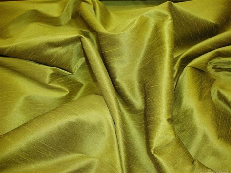 celery shantung dupioni faux silk  tone fabric   yard  wide