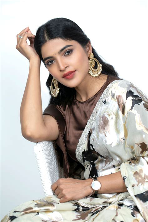 Sanchita Shetty in designer saree photoshoot - South Indian Actress