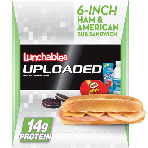 Lunchables Uploaded Ham & American Cheese Sub Sandwich Kids Lunch Meal